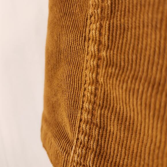 AMERICAN EAGLE Camel Brown Earthy Neutral Gobllincore Corduroy Mini Skirt Sz 4R - Picture 8 of 10